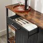 Brown & Black Buffet Cabinet with Drawer FredCo