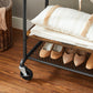 Brown & Black Garment Rack with 2 Rails FredCo