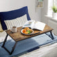 Brown & Black Laptop Table with Adjustable Top FredCo