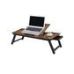 Brown & Black Laptop Table with Adjustable Top FredCo