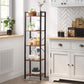 Brown & Black Storage Shelving Unit with 5 Shelves, Rustic Brown FredCo