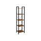 Brown & Black Storage Shelving Unit with 5 Shelves, Rustic Brown FredCo