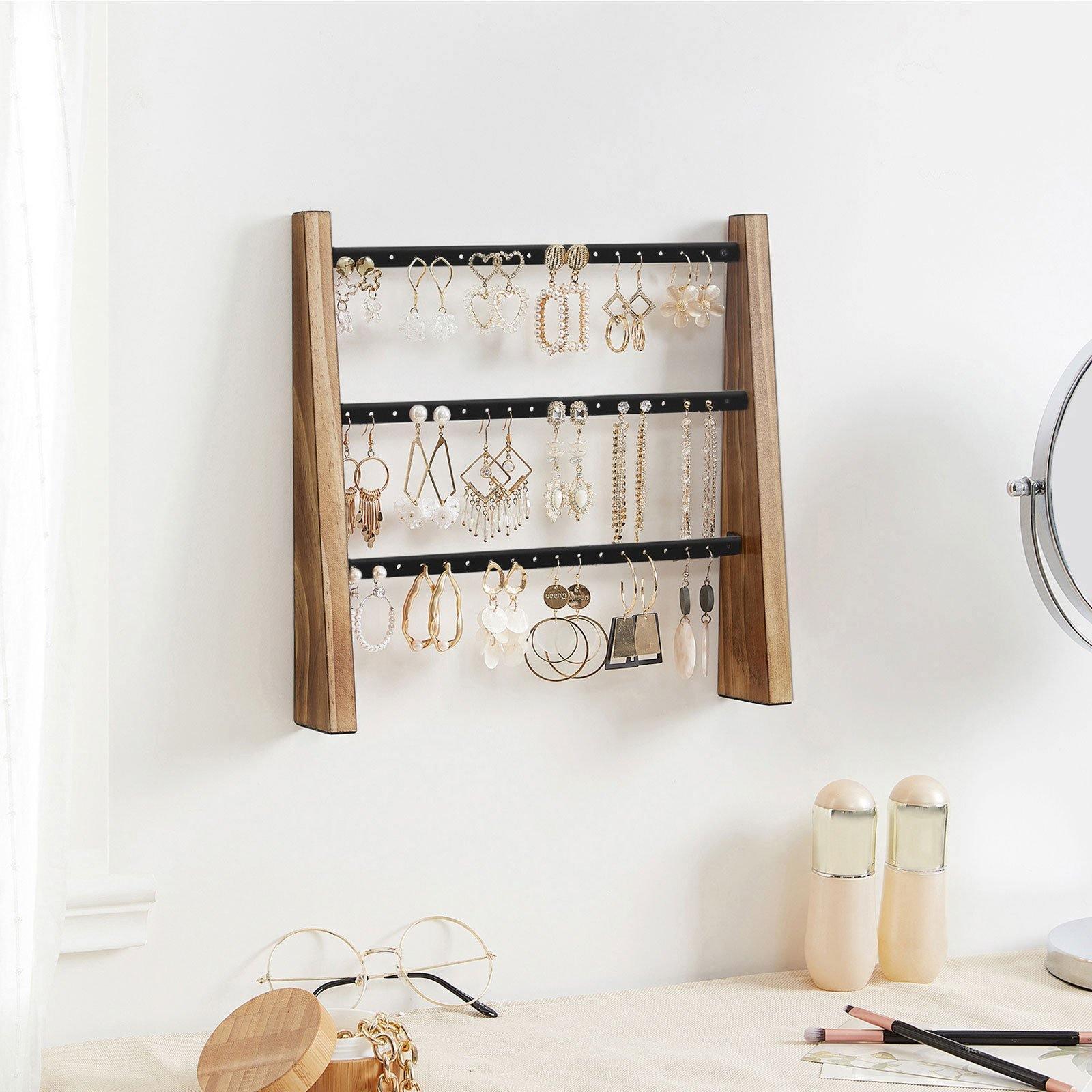 Brown & Black Wall-Mounted Jewelry Display Stand FredCo