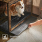 Brown & Black Wooden Dog Crate with 2 Doors FredCo