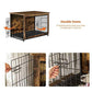 Brown & Black Wooden Dog Crate with Removable Tray Brown FredCo