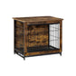 Brown & Black Wooden Dog Crate with Removable Tray Single Door FredCo