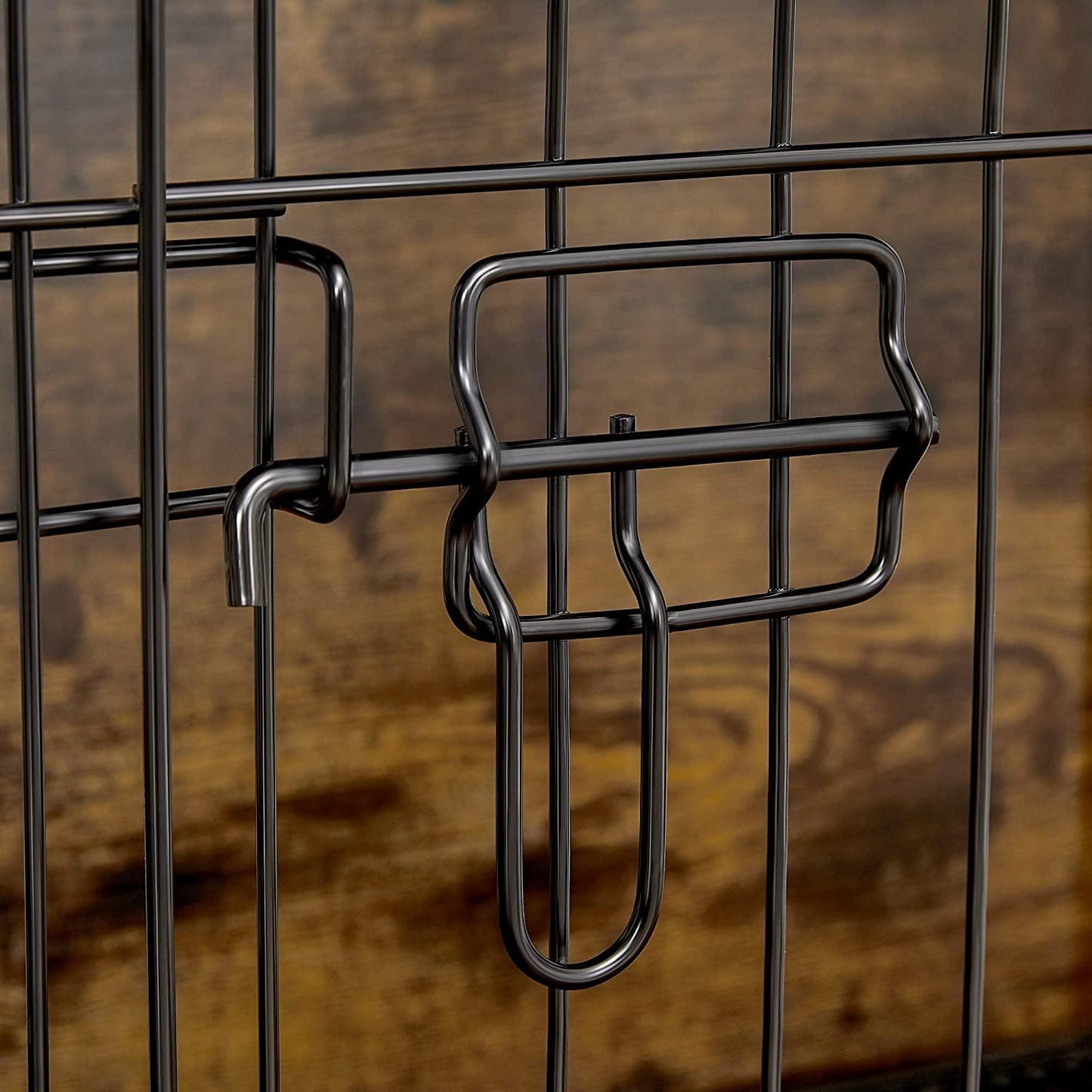 Brown & Black Wooden Dog Crate with Removable Tray Single Door FredCo