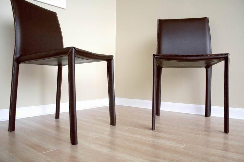 Brown Burridge Leather Dining Chair (Set of 2) FredCo