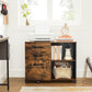 Brown File Cabinet with Storage Compartment FredCo