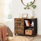 Brown File Cabinet with Storage Compartment FredCo