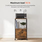 Brown Filing Cabinet with Printer Stand Tall FredCo