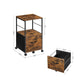 Brown Filing Cabinet with Printer Stand Tall FredCo