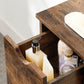 Brown Floor Standing Bathroom Cabinet with 3 Drawers FredCo