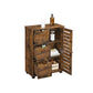 Brown Floor Standing Bathroom Cabinet with 3 Drawers FredCo