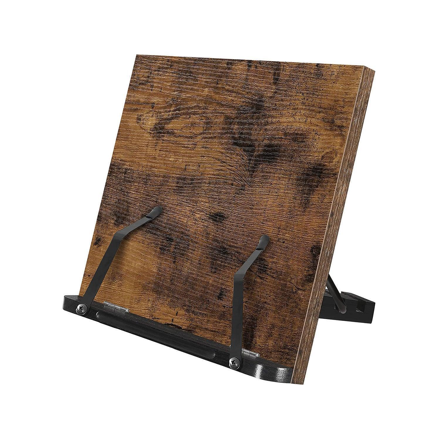 Brown Foldable Book Holder with Clips FredCo