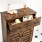 Brown Free Standing Bathroom Storage Cabinet with Drawer FredCo
