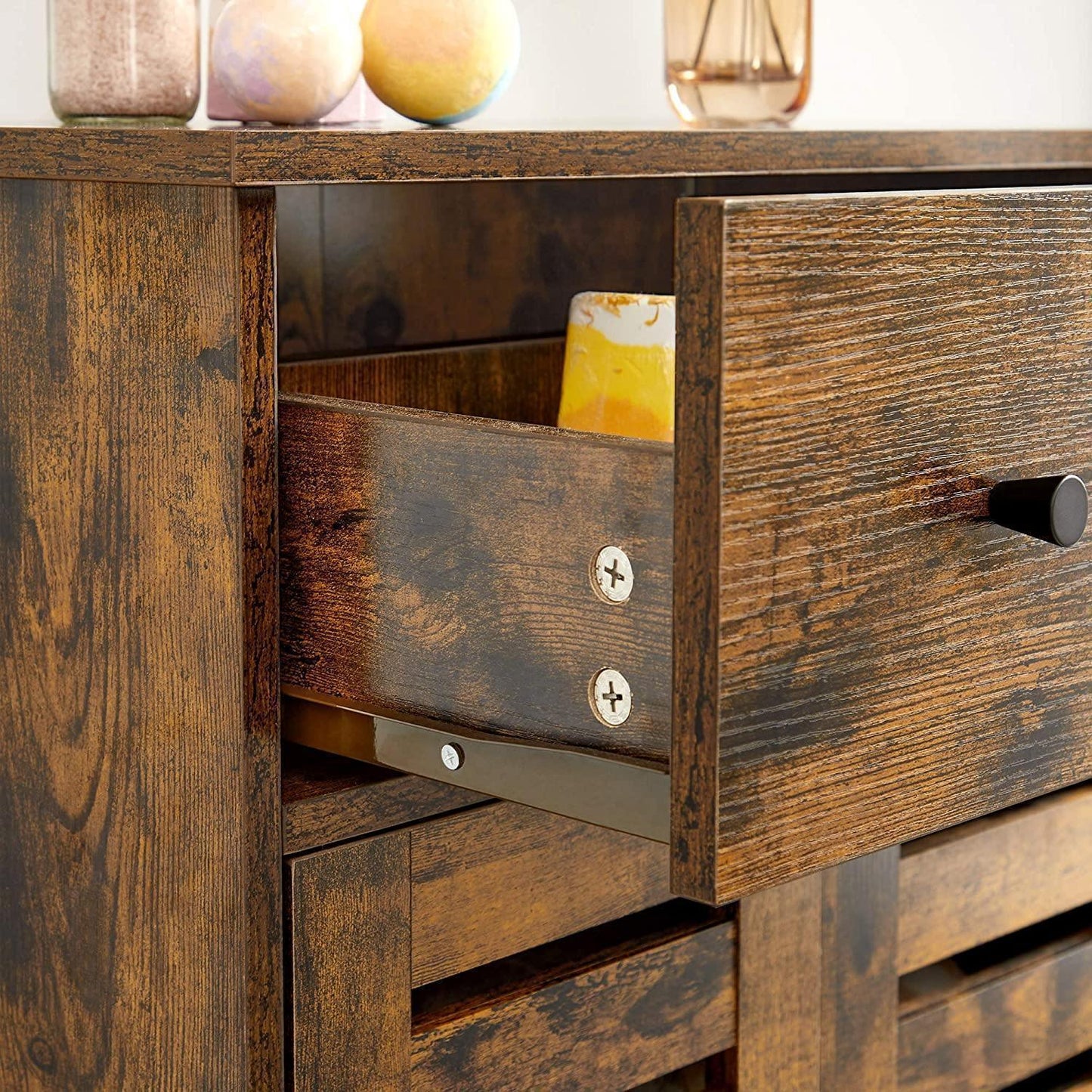 Brown Free Standing Bathroom Storage Cabinet with Drawer FredCo