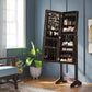Brown Free-Standing Jewelry Armoire with Lock FredCo