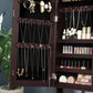 Brown Free-Standing Jewelry Armoire with Lock FredCo
