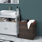 Brown Handwoven Double Laundry Hamper FredCo