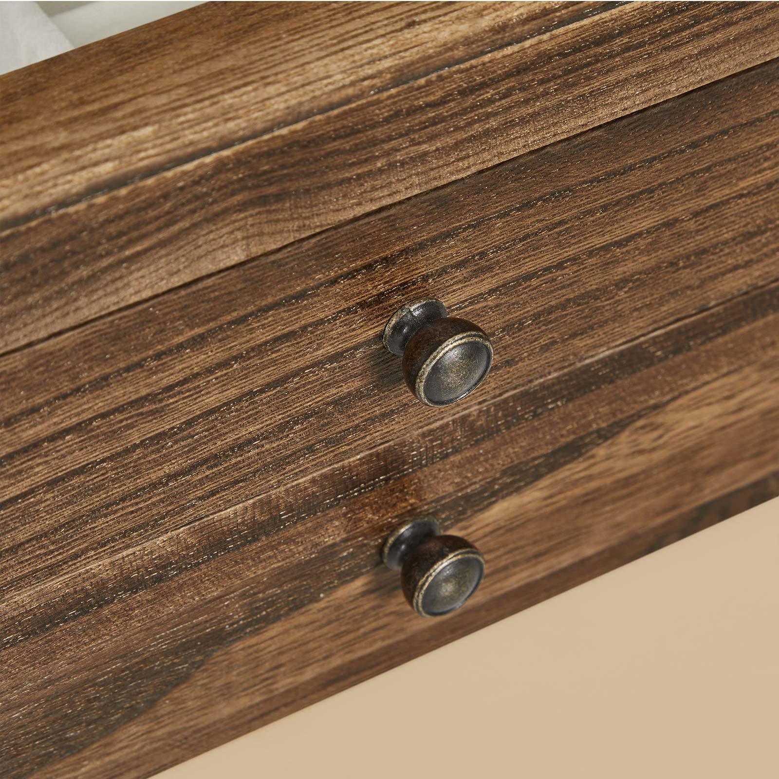 Brown Jewelry Box with Glass Top FredCo