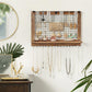 Brown Jewelry Wall Display with Shelf FredCo