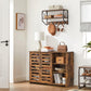 Brown Kitchen Buffet Sideboard with Shelves FredCo