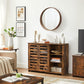 Brown Kitchen Buffet Sideboard with Shelves FredCo