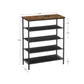 Brown Shoe Storage Rack with 4 Fabric Shelves FredCo