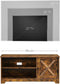 Brown TV Bench with Cabinet & Shelf FredCo