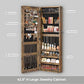 Brown Wall-Mounted Jewelry Box with Mirror FredCo