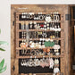 Brown Wall-Mounted Jewelry Box with Mirror FredCo