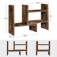 Brown Wooden Desktop Organizer Storage Rack FredCo