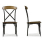 Broxburn Light Brown Wood & Metal Dining Chair (Set of 2) FredCo