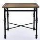 Broxburn Light Brown Wood & Metal Pub Table FredCo