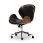 Bruce Walnut and Black Modern Office Chair FredCo