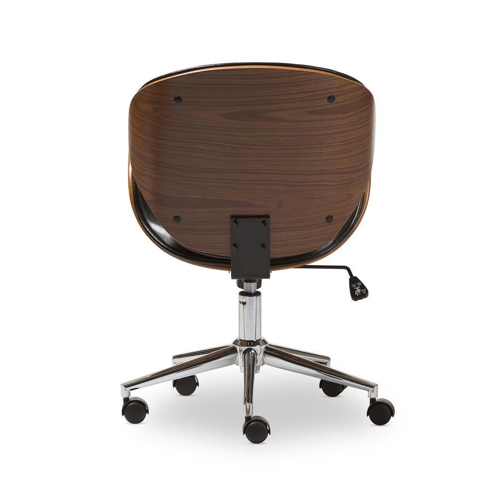 Bruce Walnut and Black Modern Office Chair FredCo