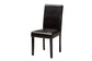 Bruna Modern Dark Brown Faux Leather and Espresso Brown Finished Wood 5-Piece Dining Set FredCo