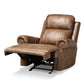 Buckley Modern and Contemporary Light Brown Faux Leather Upholstered Recliner FredCo