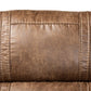 Buckley Modern and Contemporary Light Brown Faux Leather Upholstered Recliner FredCo