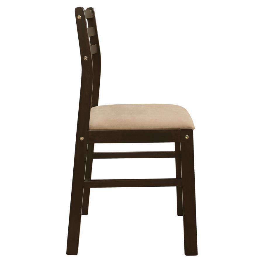 Bucknell 3-Piece Dining Set With Drop Leaf Cappuccino And Tan 130005 Coaster FredCo
