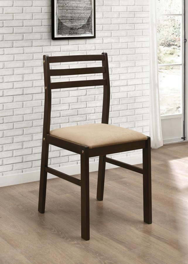 Bucknell 3-Piece Dining Set With Drop Leaf Cappuccino And Tan 130005 Coaster FredCo