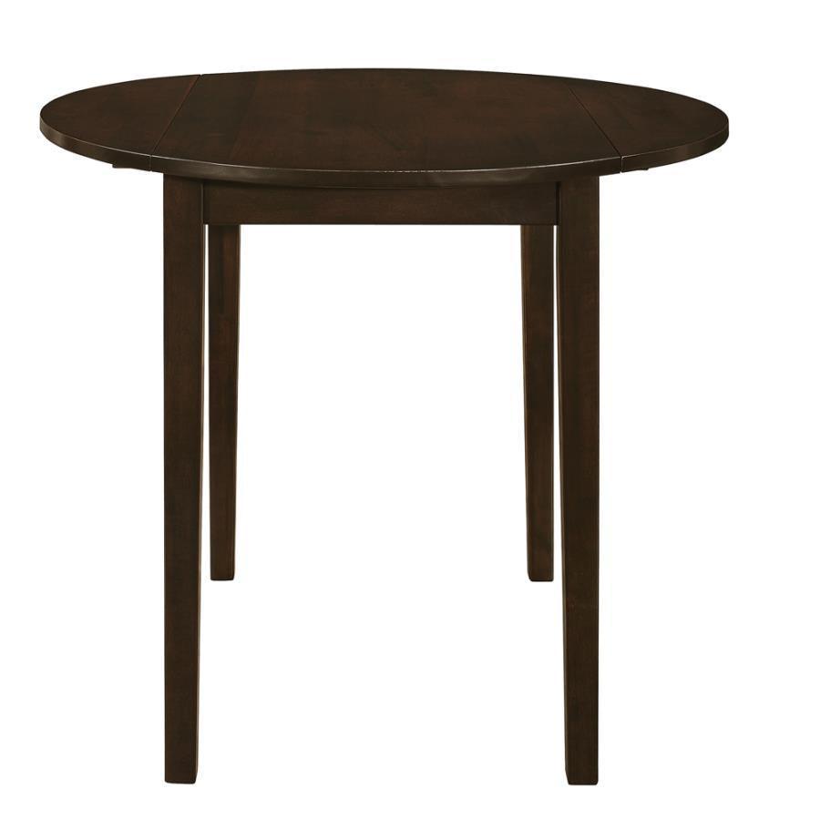 Bucknell 3-Piece Dining Set With Drop Leaf Cappuccino And Tan 130005 Coaster FredCo