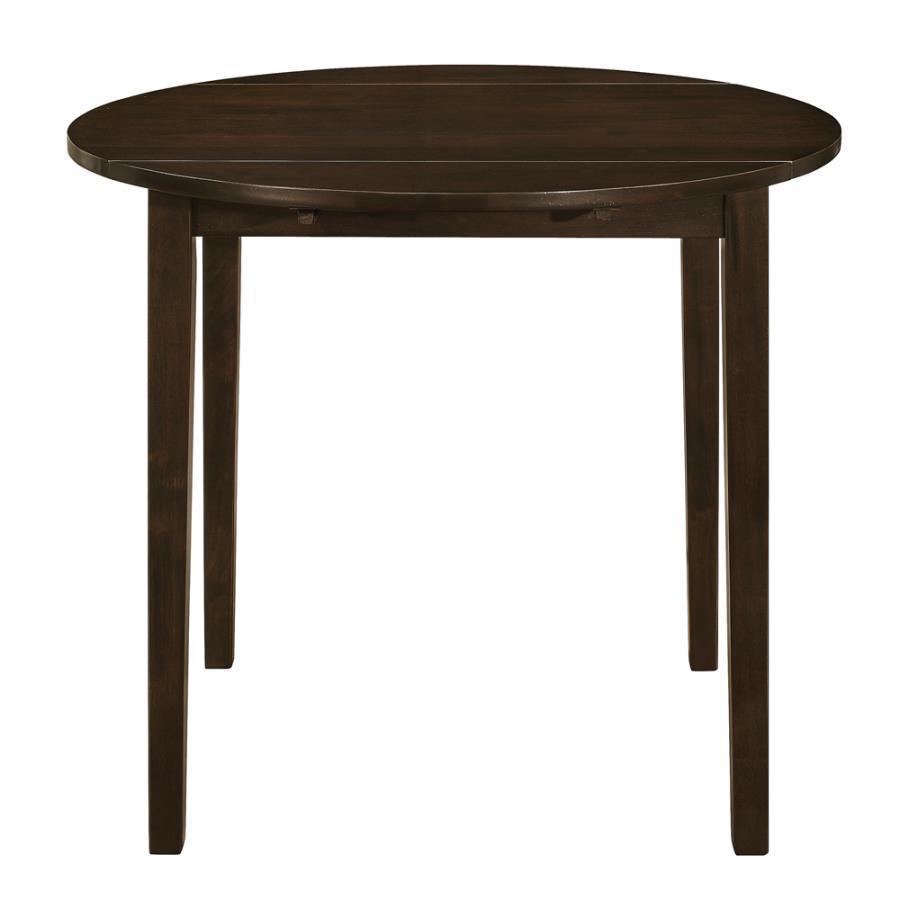 Bucknell 3-Piece Dining Set With Drop Leaf Cappuccino And Tan 130005 Coaster FredCo