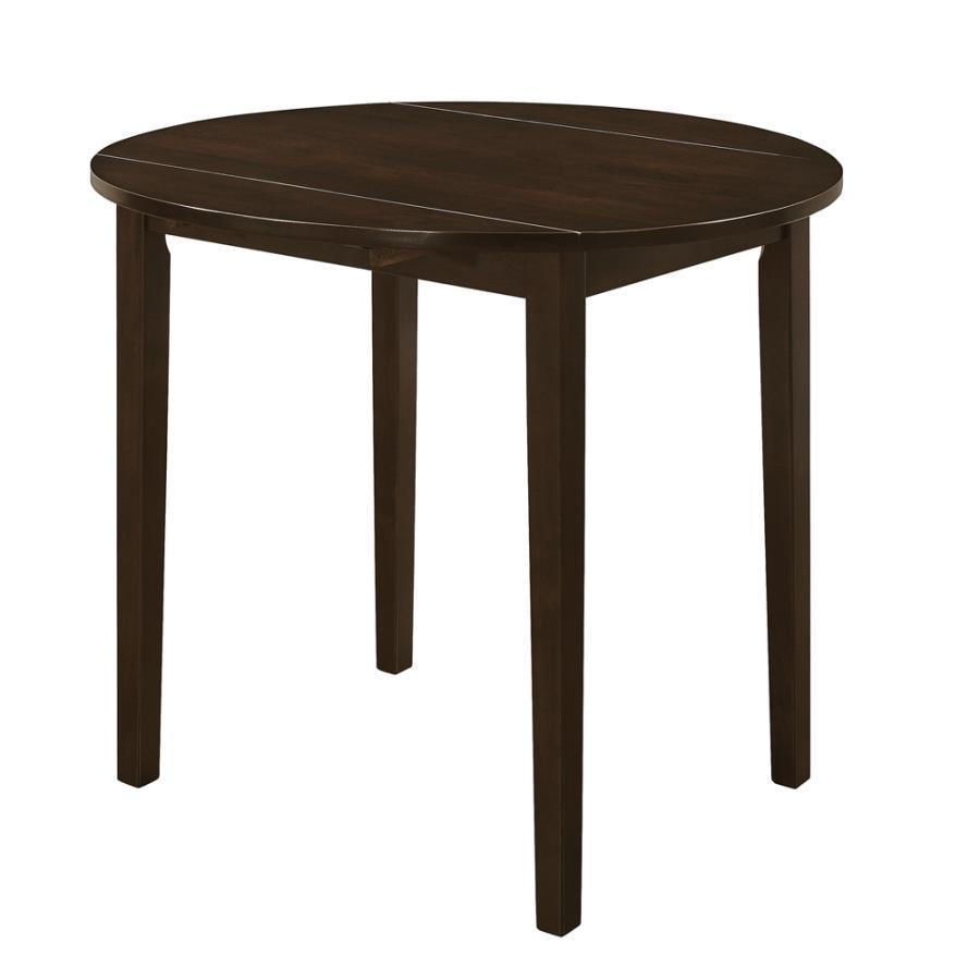 Bucknell 3-Piece Dining Set With Drop Leaf Cappuccino And Tan 130005 Coaster FredCo