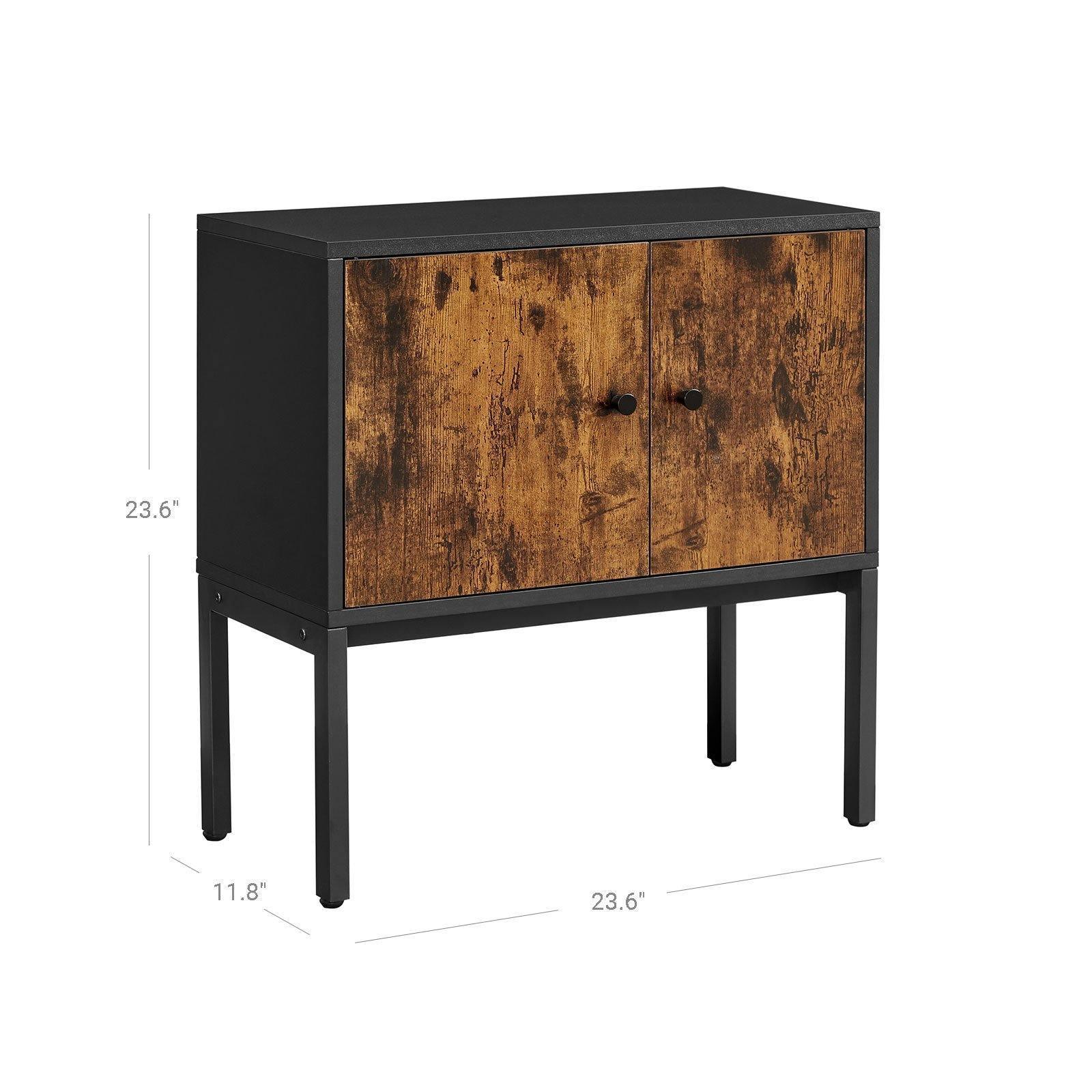 Buffet Cabinet Rustic Brown and Black FredCo