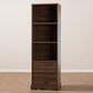 Burnwood Modern and Contemporary Walnut Brown Finished Wood 2-Drawer Bookcase FredCo