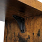 C-Shaped Bedside Table Rustic Brown FredCo