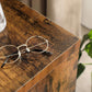 C-Shaped Bedside Table Rustic Brown FredCo