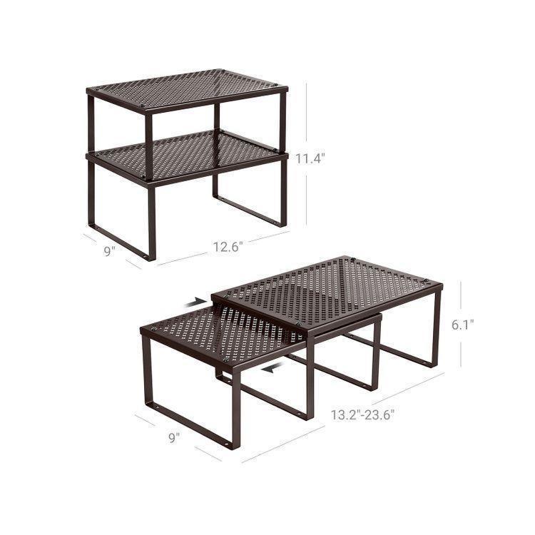 Cabinet Shelf Organizer Brown FredCo